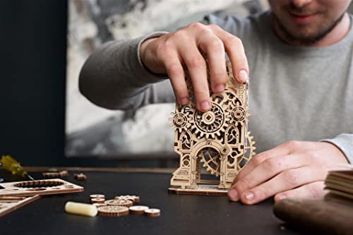 UGEARS Old Clock Tower 3D Wooden Puzzles for Adults - Wooden Model Kits for Adults Clock Kit for Do It Yourself Wood Building Kit for Adult Mechanical Puzzle Brain Teaser, Hobby Set