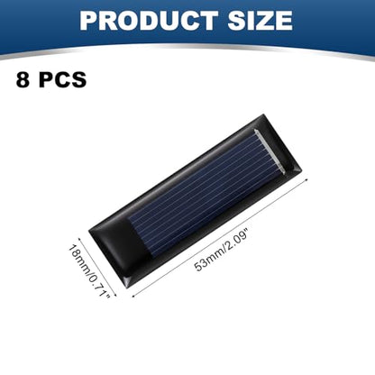 MECCANIXITY 8Pcs 0.5V 0.05W 100mA Mini Solar Panels, Small Solar Photovoltaic Power Cells Charge DIY Electric Toy Materials Kits - style: 0.5V 0.05W 0.1A