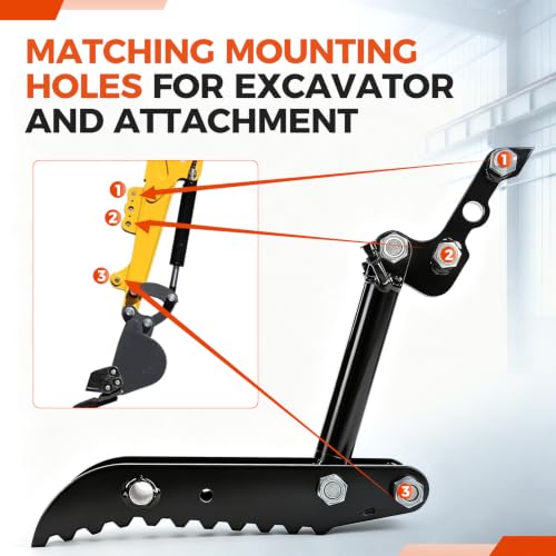 Mini Excavator Hydraulic Thumb Kit for Excavator Up to 3 Tons