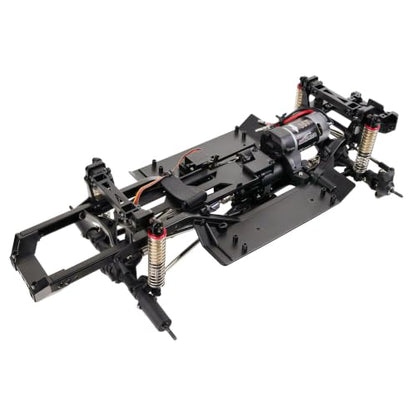 1/10 RC Crawler 313mm Chassis Kit, DIY Rolling Frame Assembly with 2-Speed Gearbox, 35T 550 Motor, Axles and Links for RC Crawler Build (with Wheels)
