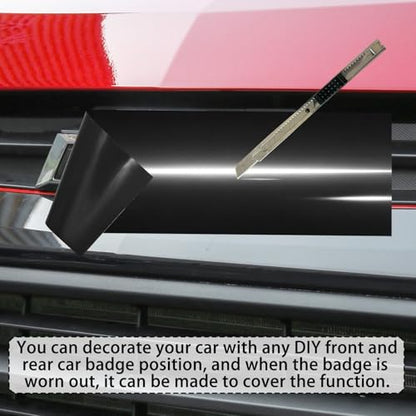 QianBao Compatible with 11.8" x 4" Chevy Bowtie Emblem Vinyl Wrap Kit - color: Glossy Black