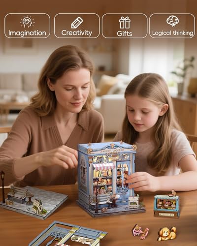 Cutefun Book Nook Kit - DIY Miniature Dollhouse Kit for Adults and Teens - color: Sweet Marie