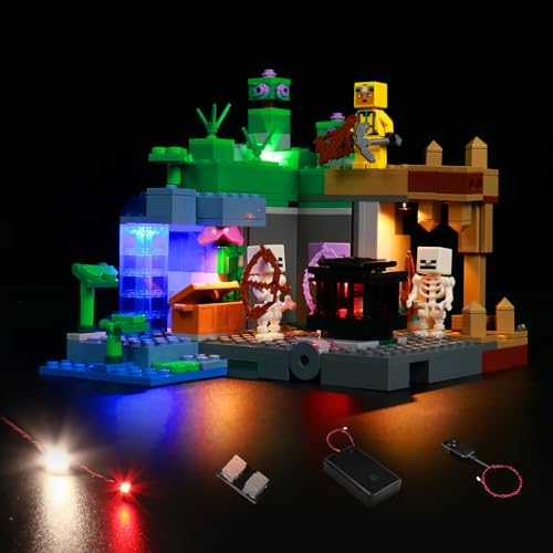 VONADO Led Light Kit Compatible with Lego 21189 Skeleton Dungeon, DIY Decor Lights for Lego Building Blocks
