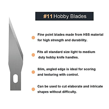 Headley Tools #11 Hobby Knife Blades(Pack of 120),Art Blades Cutting Tool with Storage Case for Craft, Hobby, Scrapbooking, Stencil - size: #11-120pcs