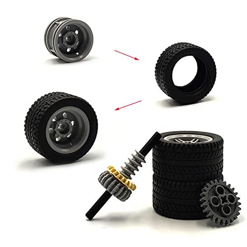 Technical Parts Gears Axle Pin Connectors Building Brick Pieces Sets