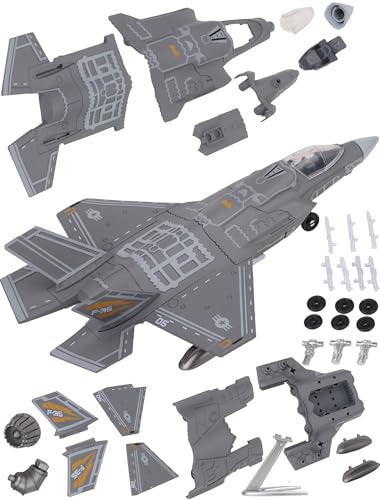 F35 Fighter Jet Model Plane Toy, 1/72 Plastic Military Airplane Building Kit 27 Pieces Snap-fit Assembly Aircraft Model with Stand STEM Military Aircraft Collectible Birthday Gift for Adults Boys - color: F-35-1/72