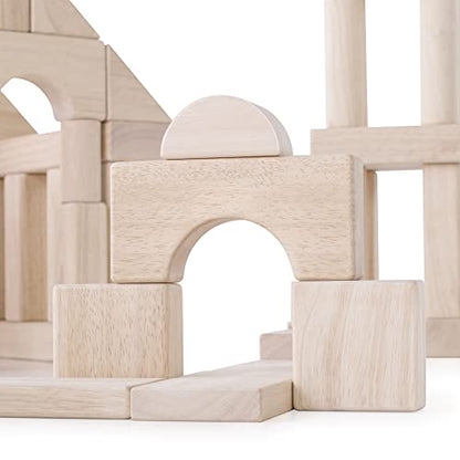 Guidecraft Unit Blocks Set E – 218 Piece Set: Kids Early Learning, STEM Building, Educational Toy, Wooden Block Play Building Set - size: 218 Pieces