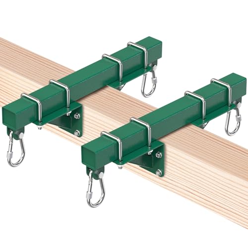 SELEWARE Glider Swing Brackets, Heavy Duty Swing Set Hardware 1 Pack - color: Green Swing Brackets, 2 Pack