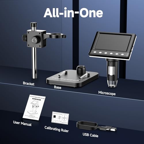 Leipan 4.3" Coin Microscope Coin Magnifier, 1980P HD Digital Microscope