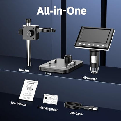 Leipan 4.3" Coin Microscope Coin Magnifier, 1980P HD Digital Microscope