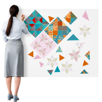 Buryeah 1 Pcs Quilt Design Wall Fabrics 60 x 48 Inches, No Grid, White - color: White, size: 60 x 48 Inches, style: No Grid