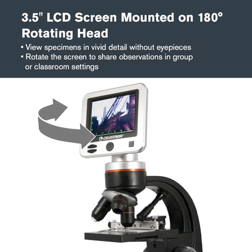Celestron LCD Digital Microscope II – 3.5" Rotating LCD Touchscreen - style: LCD Digital Micro II