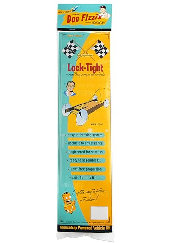 Lock-Tight Mousetrap Car Kit: with an adjustable high-tech Braking System