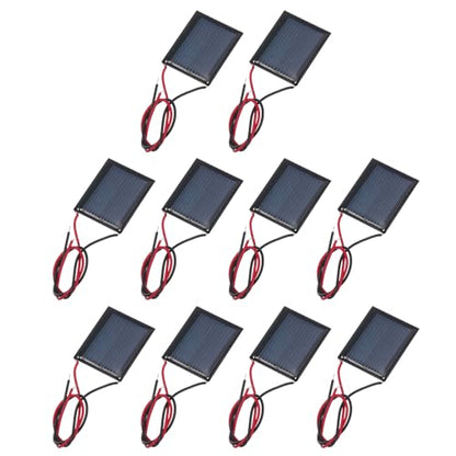 MECCANIXITY 10Pcs 1V 0.08W 80mA Mini Solar Panels, Small Polycrystalline Solar Cell Panel with Cable for DIY Electric Toy Materials Kits Charger - style: 1V 0.08W 80mA