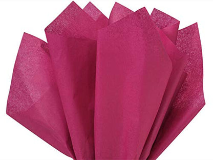 Cranberry Tissue Paper Squares, Bulk 24 Sheets, Premium Gift Wrap and Art Supplies for Birthdays, Holidays, or Presents by Feronia packaging, Large 20 Inch x 30 Inch - color: Cranberry