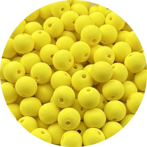 200pcs 6mm Polymer Clay Beads Round Spacer Beads Heishi Vinyl Beads for Making Bracelet Necklace Earring Accessories DIY Handmade Craft(Yellow) - color: Yellow, size: 6mm