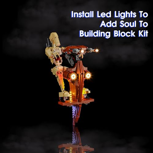 Vaodest Light for Lego 75428 Battle Droid with STAP Set,Design and Configuration Compatible with Model 75428(Light Only, Not Building Block Kit) - style: 75428 Battle Droid with STAP Set
