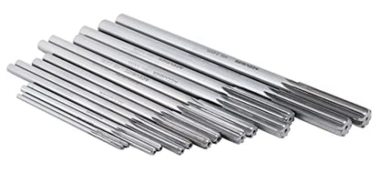 Accusize Industrial Tools Dowel Pin Reamer Size: 0.1230" Thru 0.4995", HSS M2 Premium Chucking Reamer Set, Right Hand Cut, 14 pcs Set, 5528-ST00 - size: 0.1230" thru 0.4995"