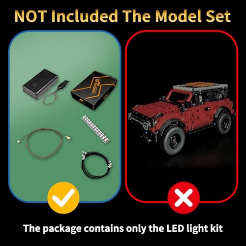LED Light Kit Compatible with Lego 42213 Technic Ford Bronco SUV - color: Standard Version