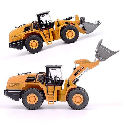 Gemini&Genius Small‑Size Wheeled Loader Heavy‑Duty Construction Site Toy - color: 1:60 Loader