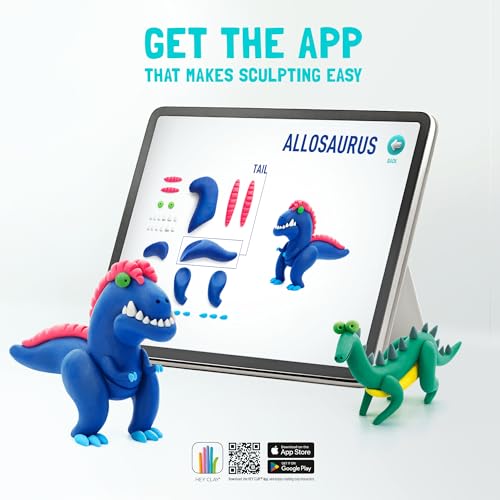 HEY CLAY Mega Dinos Modeling Air Dry Clay for Kids 4-8 Art & Craft Kit Gift - color: Mega Dinos