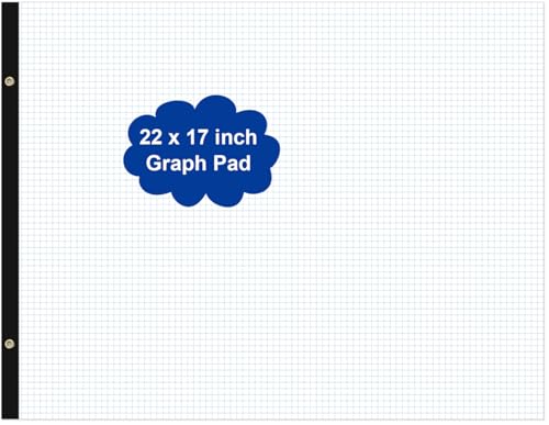 Large Engineering Graph Paper - 22" x 17" Grid Paper, 50 Sheets/100 Pages, 4"x4" Grid Pad, Giant Drafting Pad Sketching Graph Paper for Engineer Architect Designer Mathematician Draftsman - size: 1-Pack, style: Graph