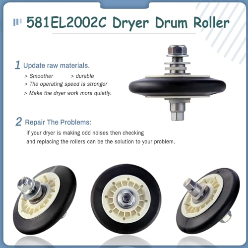 Upgraded Dryer Rollers Kit Compatible with LG Kenmore Dryers Parts