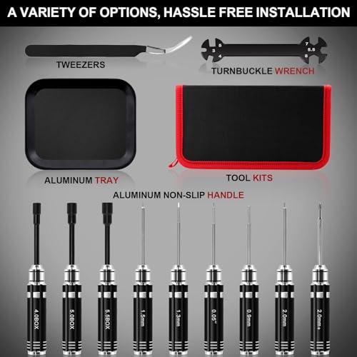 RC Tool Kit 12PCS Hex Screwdriver Nut Driver Set - color: Black