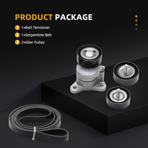 Belt Tensioner Serpentine Belt Idler Pulley Kit #39053 36322 - size: for Patriot/Caliber 2008-2017