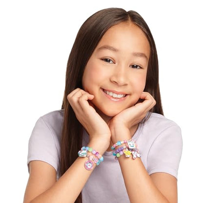 Make It Real: Purr-FECT Wash 'N Bead Bracelets - 141pc, DIY Jewelry Craft Kit, Design-Make 5 Charm Bracelets, Spin to Style, Bead Cleaning, Kids 8+