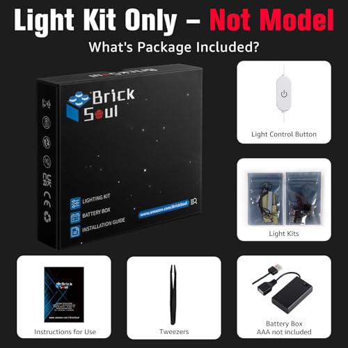 BrickSoul Light Up Kit Compatible with Lego Castle 71043 Building Set, Upgrade Wired Dimmable Lighting Accessories for Harry Potter Hogwarts Castle, Cable-Hiding Tech, Not Included 71043 Model - size: 71043 Upgrade Light Kit