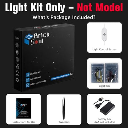 BrickSoul Light Up Kit Compatible with Lego Castle 71043 Building Set, Upgrade Wired Dimmable Lighting Accessories for Harry Potter Hogwarts Castle, Cable-Hiding Tech, Not Included 71043 Model - size: 71043 Upgrade Light Kit