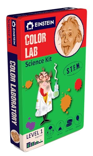 Einstein’s Color LAB Science Kit for Kids. STEM for Boys & Girls Aged 4 and Above. Detailed Picture Guide Included. - color: Green and Red