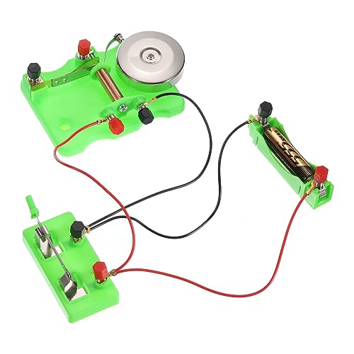 PATIKIL Physical Experiment Set, 2Set Electric Bell Magnetism Experiment Kits Switch Electromagnet Labs Induction Circuit for Educational Teaching