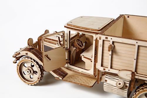 3D Wooden Truck Puzzle, 3D Wooden Puzzle for Adults, DIY Assembly Mechanical Truck Building Kit, Handicraft Wood Car Craft, Birthday for Hobbyist Collectors Family Women Men Age 14+, 246 pcs