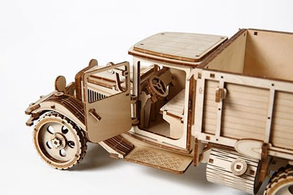 3D Wooden Truck Puzzle, 3D Wooden Puzzle for Adults, DIY Assembly Mechanical Truck Building Kit, Handicraft Wood Car Craft, Birthday for Hobbyist Collectors Family Women Men Age 14+, 246 pcs