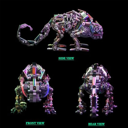 3D Metal Puzzle for Adults,Chameleon Puzzle Building Set，3D Metal Model Kit, Brain Teaser Puzzles DIY Assembling for Stress Relief - High end Men's Gift - style: Chameleon