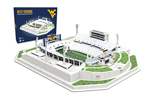 Pro Lion 3D Jigsaw Puzzle Milan Pushkar Stadium Construction Building Kits - 120 Pieces | West Virginia Football League Gifts for Boys, Adults, Men & Kids Aged 7+ | Puzzles Games Kit for Creative Fans - color: West Virginia Mountaineers