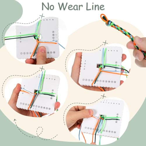 KALLORY 12 Pcs Kumihimo Disk Braiding Wheel - EVA DIY Handmade Braiding Tools for Bracelet Making, Square & Round Kumihimo Supplies for Beginners, Home & Classroom Craft Supplies (Pack of 2) - size: 10.5X10.5CMx3pcs (Pack of 2)