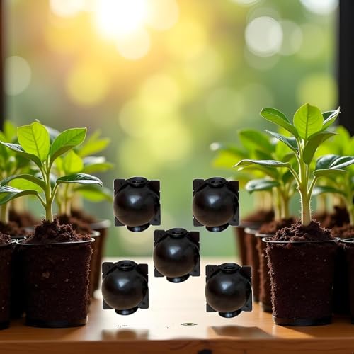 5Pcs Black Plant Rooting Device -Air Layering Pods - High-Pressure Propagation Ball Rooter Box for Garden -Reusable Plant Rooting Device Plant Rooting Grow Box