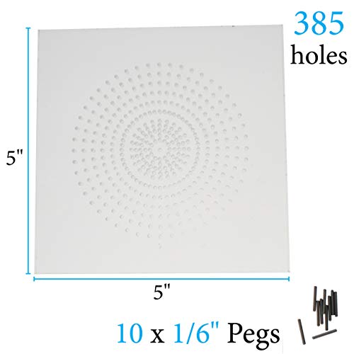 The Beadsmith Wig Jig Cyclops – Wire Elements –5” Acrylic Jig with Radial Design, 385 Holes, 10 Removable Metal Pegs – Tool for Making Wire Components and Jewelry Designs - size: 5" Radial Jig