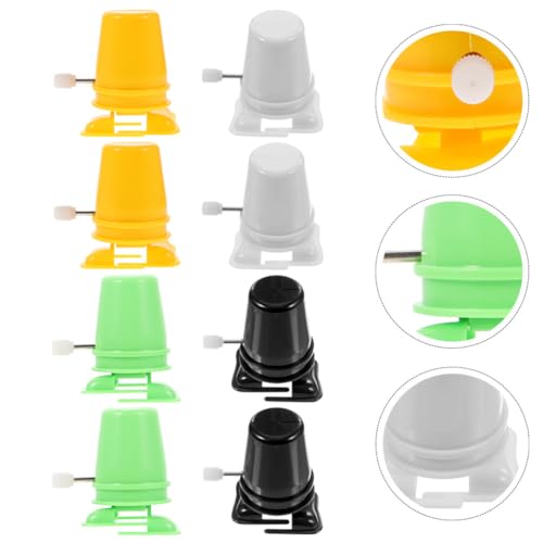 Toyvian Clockwork Robot Movement DIY Wind up Toy Mechanism for Kids Handcraft Projects Clear Visible Mini Movement for Walking Robot Toys 1.77 X 1.77 X 1.37 in 8 Pack