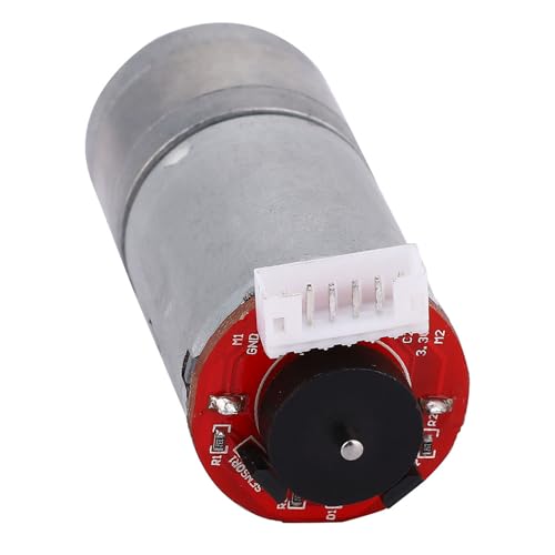DIY Encoder Gear Motor with Mounting Bracket 65mm Wheel Kit, JGA25-371 Metal Gears DC12V for Smart Car Robot Printer Machinery Equipment (Speed 100) - size: Speed 100
