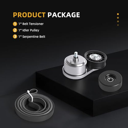 Belt Tensioner Serpentine Belt Idler Pulley Kit #38103 38001 - size: for C1500/C2500/C3500 1996-2000