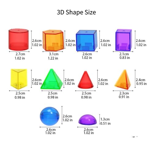 Math Task Boxes Set of 5 Math Manipulatives Themes 230+ Pieces of Number Rods, Base Ten Blocks, Ten Frame Disc Counters, Place Value Blocks, 0-9 Numbers, 3D Shapes, Activity Cards (3D Shapes) - color: 3d Shapes