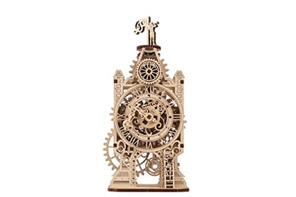 UGEARS Old Clock Tower 3D Wooden Puzzles for Adults - Wooden Model Kits for Adults Clock Kit for Do It Yourself Wood Building Kit for Adult Mechanical Puzzle Brain Teaser, Hobby Set