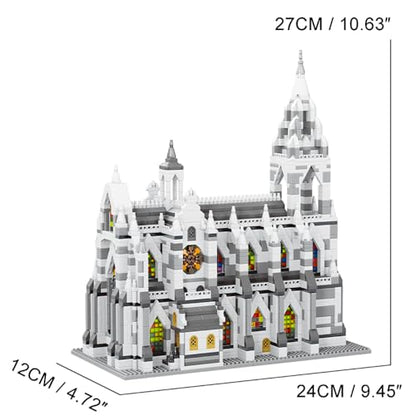 Cologne Cathedral Germany Micro Brick Building Set (3598 Pieces) – Landmark Model Educational Toy Gift for Kids and Adults - color: Cologne Cathedral