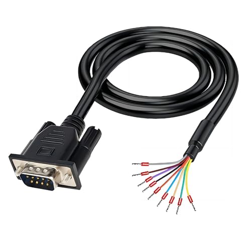 5Ft 1.5m 26AWG DB9 Male RS232 9 Pin Serial Extension Cable - style: Male
