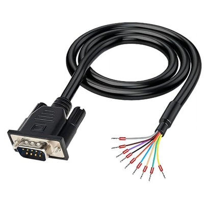 5Ft 1.5m 26AWG DB9 Male RS232 9 Pin Serial Extension Cable - style: Male