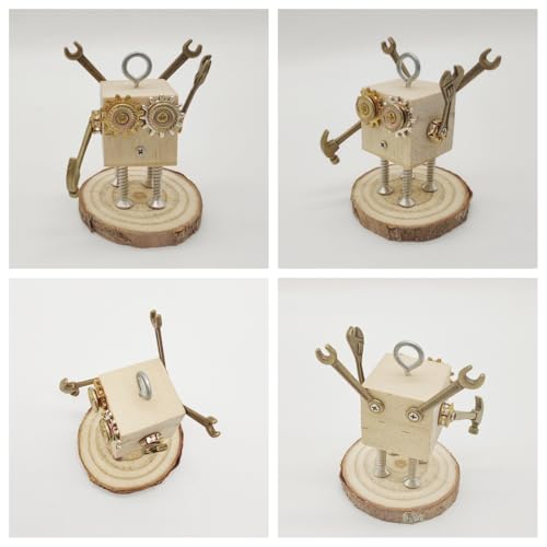 DEUXPER Mini Steampunk Robot Model Building Kit, Repairman Style - style: Repairman+Keychain